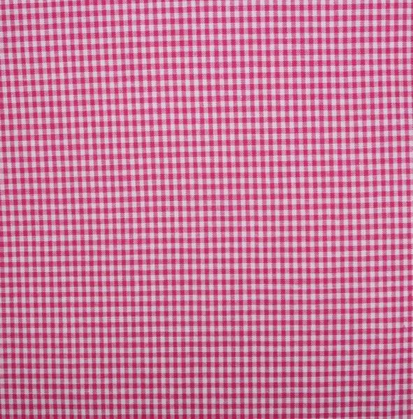 Baumwolle Druck Karo Ø 2mm  Pink/Weiß 